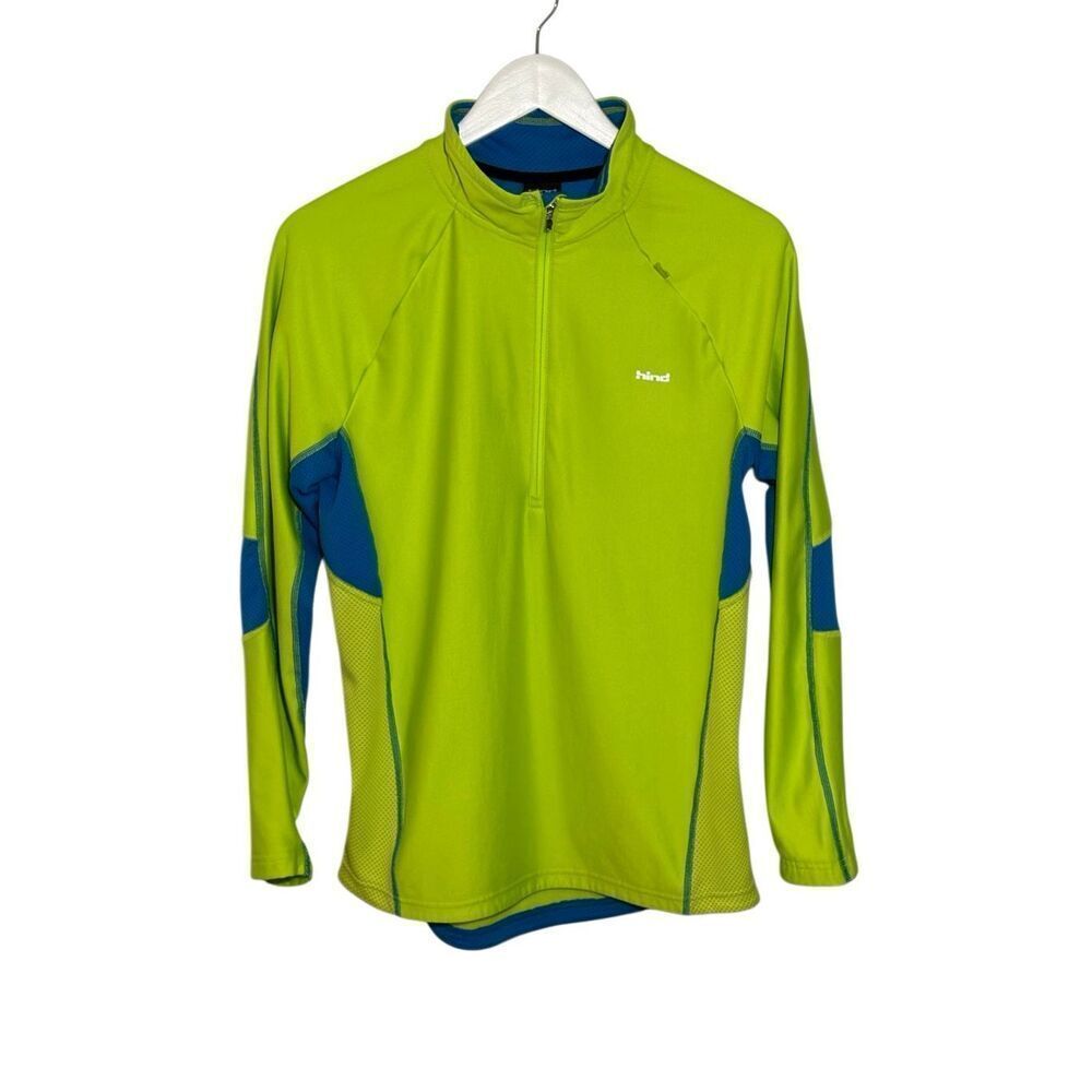 Hind neon green and blue 1/4 zip jacket - M